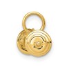 Black Bow Jewelry 14k Yellow Gold Small 3D Barbell Charm - 2 of 4