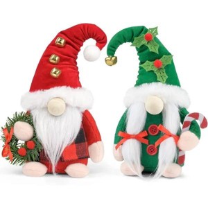 Gnomes Plush, 2Pack Handmade Elf Santa Tomte Swedish Gnome Scandinavian Figurine Nordic Gnomes Plush Christmas Elf Doll Christmas Decoration Ornaments - 1 of 4