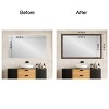 Amanti Art Mirror Makeover Bathroom Mirror Frame Border Kit - Fully Assembled Peel and Stick Frame - Mirror NOT Included - Wildwood Brown Narrow Trim - 4 of 4