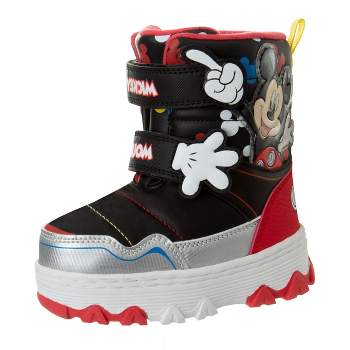Disney Mickey Mouse Boys Snow Boots - Kids Water Resistant Winter Boots (Toddler/Little Kid)