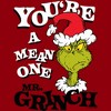 Men's Dr. Seuss Christmas Grinch You're a Mean One Portrait T-Shirt - 2 of 4