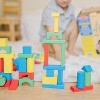 Attop Wooden Building Blocks Set - 100 Blocks in 4 Colors and 9 Shapes - 4 of 4
