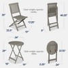 Best Choice Products 3-Piece Acacia Wood Bistro Set, Folding Patio Furniture w/ 2 Chairs, Table - 2 of 4