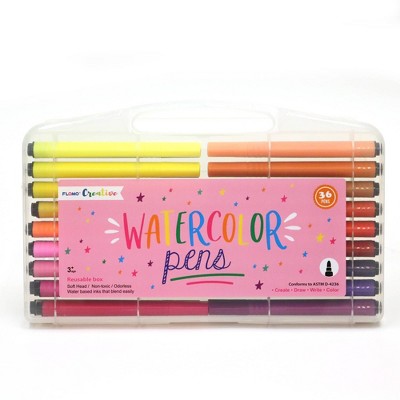 36ct Brush Tip Chunky Watercolor Pen Set - FLOMO