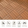 DOMETOUR Wood Plastic Composite Deck Tiles, 20pcs, Rust/Water/Weather Resistant, DIY, Indoor/Outdoor Use, Ideal for Patios, Balconies, Rooftops, Decks - 2 of 4