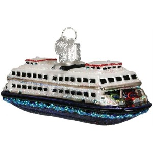 Old World Christmas Glass Blown Ornament, Ferry - 1 of 3