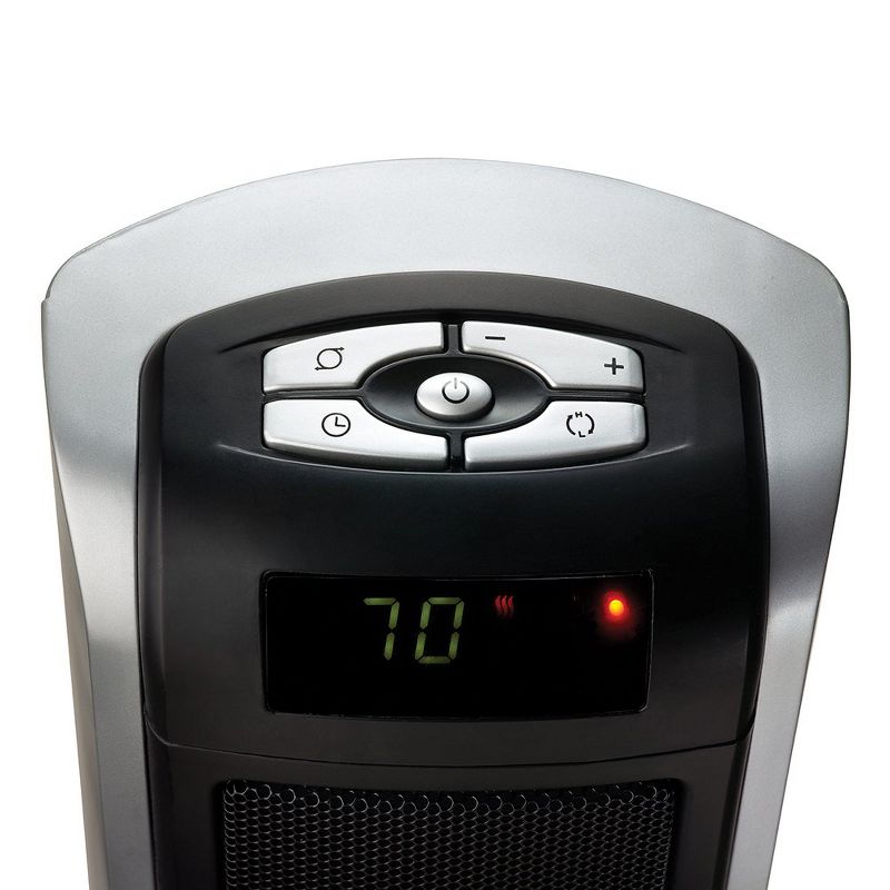 Lasko Portable Electric 1500W Room Oscillating Ceramic Tower Space Heater w/ Remote, Adjustable Thermostat, Digital Controls, & 8 Hour Timer (2 Pack), 3 of 6