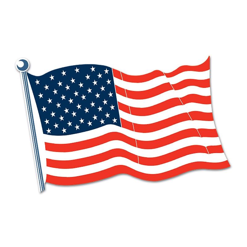 Beistle 18" x 12" American Flag Cutouts 9/Pack 55845-18, 1 of 2