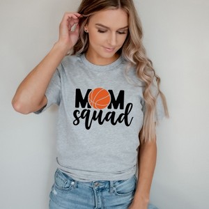 Simply Sage Market Women's Mom Squad Basketball Short Sleeve Graphic Tee - 1 of 4
