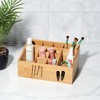 12-Compartment Bamboo Bathroom Organizer, Brown - 4 of 4