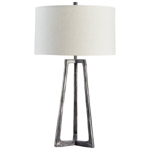 Wynlett Metal Table Lamp Antique Pewter - Signature Design by Ashley: Vintage Industrial Style, Drum Shade, UL Listed - 1 of 3