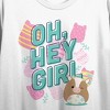 Squishmallows Oh, Hey Girl Women's White Crew Neck Short Sleeve Crop Tee - image 2 of 3