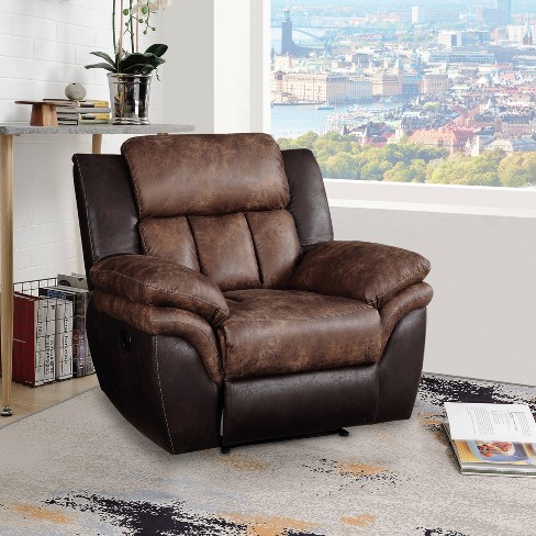 Acme Furniture Jaylen Recliner Sofa Toffee/Espresso Polished Microfiber - image 1 of 4