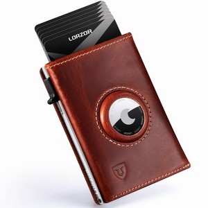 AirTag Wallet - Full Grain Leather, Mens Minimalist Wallet with Apple Air Tag Holder - 1 of 4