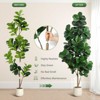 ODK Fiddle Leaf Fig Tree Artificial - Realistic Faux Ficus Lyrata Trees, Indoor Fake Floor Plants for Living Room Decor, Housewarming Gift - 4 of 4