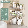 Corner Bathroom Counter Organizer Bathroom Countertop Shelf Makeup Organizer for Vanity Perfume Tray for Corner Storage (3 Tiers, White) - 2 of 4