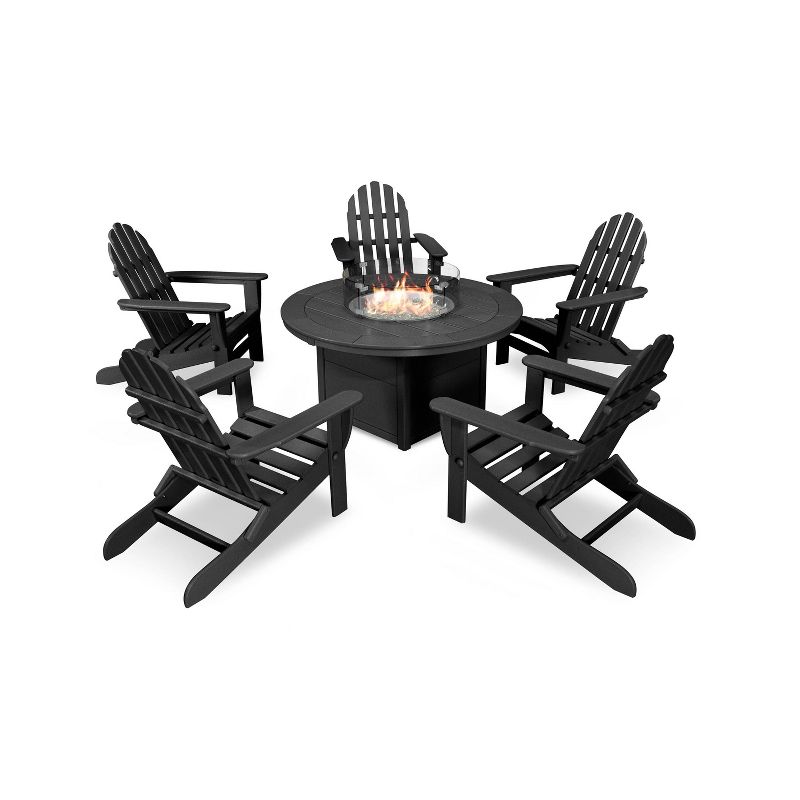 POLYWOOD Round 48" Outdoor Fire Pit Table, 6 of 9