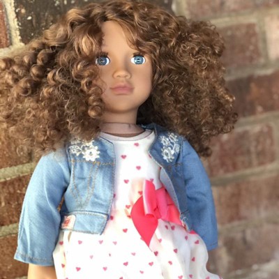 18″ Kayla Doll – Straight Black Hair & Brown Eyes - The Doll Boutique