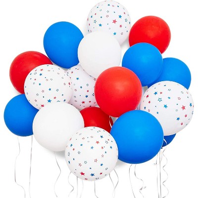 Blue Panda 116 Pack Patriotic Balloons 12" for Memorial Day, 4th of July Independence Day Party Supplies Decorations