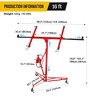 16 Ft Drywall Lift, 150LBS Capacity Rolling Drywall Rolling Lifter, Heavy Duty Sheetrock Hoist with Telescopic Arm for Home & Commercial Use - 2 of 4