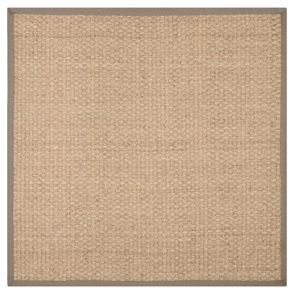 6'x6' Square Ginger Rug Natural/Gray Square - Safavieh