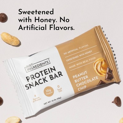 Just Ingredients Peanut Butter Chocolate Chip Protein Snack Bars - 10g Protein - 12ct/21.6oz