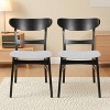 KWPZQEB Dining Chairs Set of 2, Wooden Dining Room Side Chairs with Upholstered and Open Back, Kitchen Chairs for Living Room, Restaurant - 3 of 4