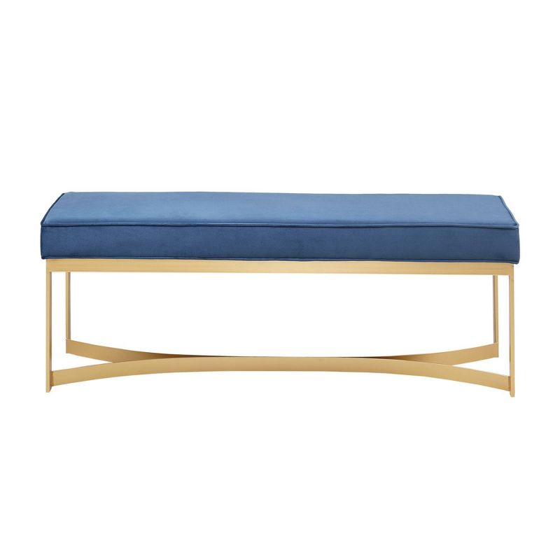 Secor Upholstered Accent Bench with Metal Base - Martha Stewart, 1 of 10