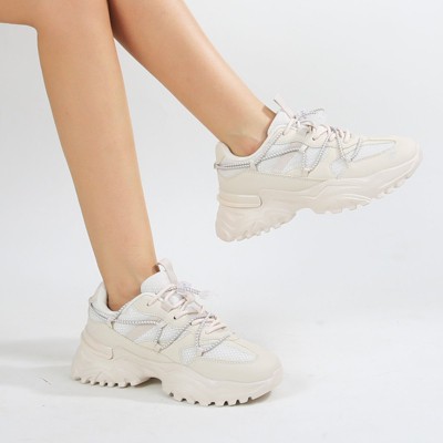 Женские кроссовки BERNESS Women's Branch Chunky Mesh Lace-Up Sneakers Brown 8 — фото 7