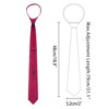 INSPIRE CHIC Men's Skinny Slim Solid Color Adjustable Pre-Tied Satin Necktie Ties 1 Pc - 2 of 4