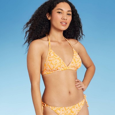 triangle yellow bikini