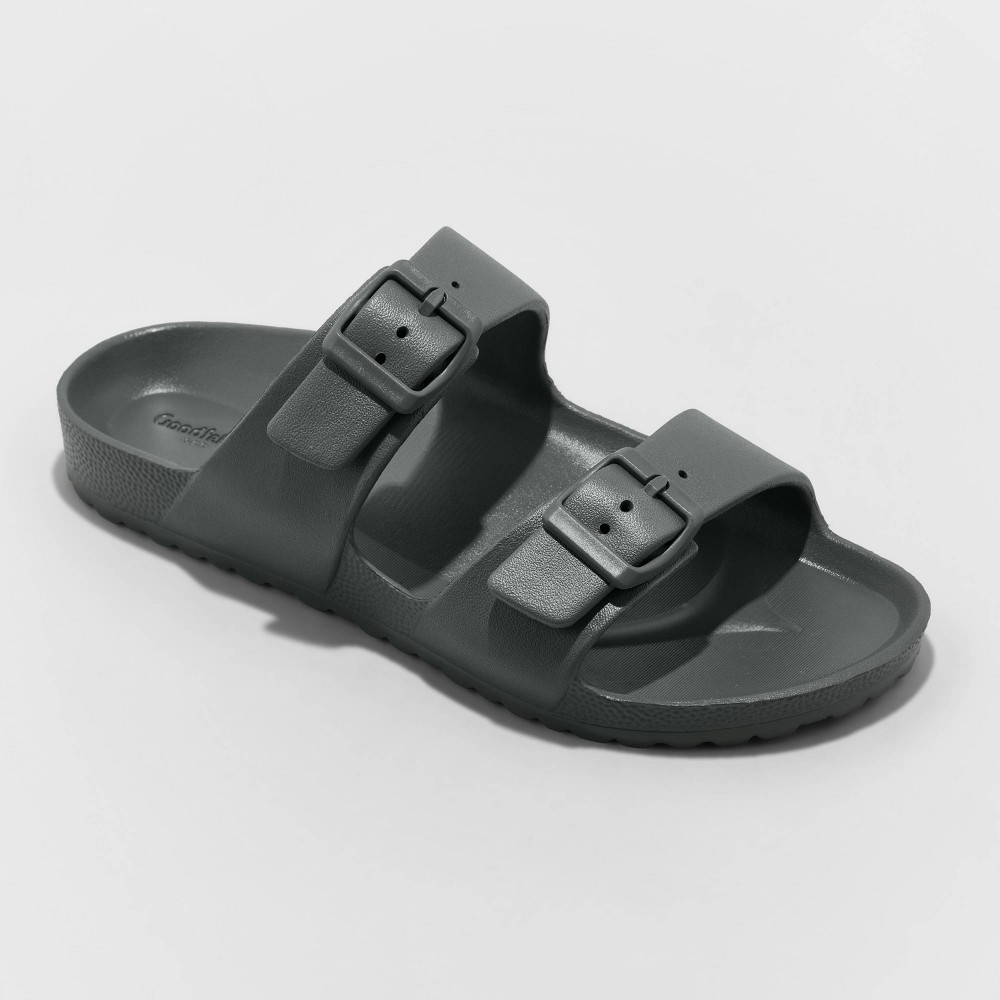 Men's Carson Two Band Slide Sandals - Goodfellow & Co Gray 11