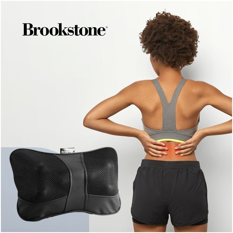 Brookstone Heated Shiatsu Neck & Lumbar Massage pillow, 3 of 7