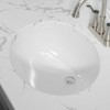 ChicFurnit Bathroom Sinks Vessel Sink Round Sink Vanity Sink Art Basin Undermount Bathroom Sink for Bathroom, White, 19"*16"*8" - 2 of 4