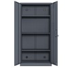 Yukimo 72"H Metal Garage Storage Cabinet - 2 Lockable Doors, Adjustable Shelves & Pegboard Interior (Gray) - 3 of 4