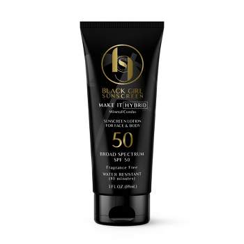 Black Girl Sunscreen Make it Hybrid with Zinc and Lavender Sunscreen - SPF 50 - 3 fl oz