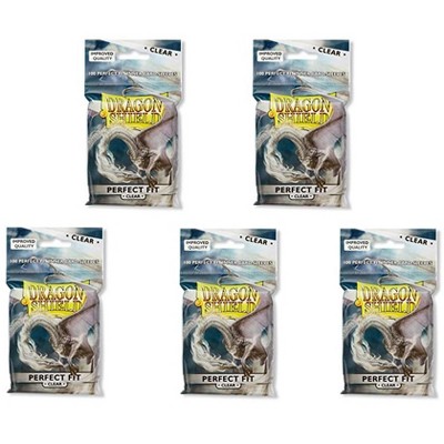 Dragon Shield 5 Packs Dragon Shield Inner Sleeve Clear Standard Size 100 ct Card Sleeves Value Bundle!
