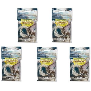 Dragon Shield 5 Packs Dragon Shield Inner Sleeve Clear Standard Size 100 ct Card Sleeves Value Bundle! - 1 of 4