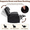 Adult Manual Recliner with Heating & Massage,135° Front/Rear Adjustment,Side Storage Pockets - 4 of 4