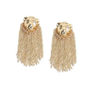 SOHI Women's California Gold Party Drop Earrings - 1 of 4