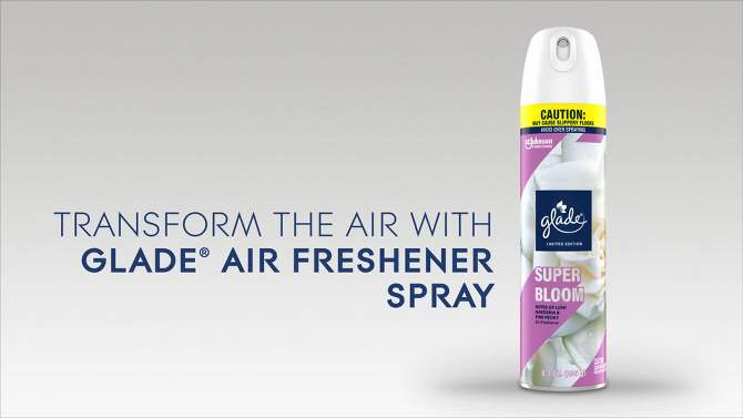 Glade Aerosol Room Spray Air Freshener - Super Bloom - 8.3oz, 2 of 13, play video