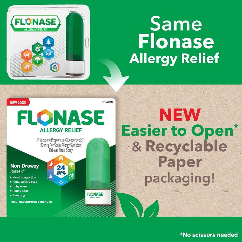 Flonase Allergy Relief Nasal Spray - Fluticasone Propionate, 4 of 12
