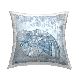 Stupell Industries Collage Patterned Blue Nautical Spiral Seashell - 1 of 3