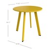 DOMETOUR 17.7x18 Inches Outdoor Side Table, Patio Round Steel End Table Small Accent Table for Patio Balcony Bedroom Living Room - 2 of 4