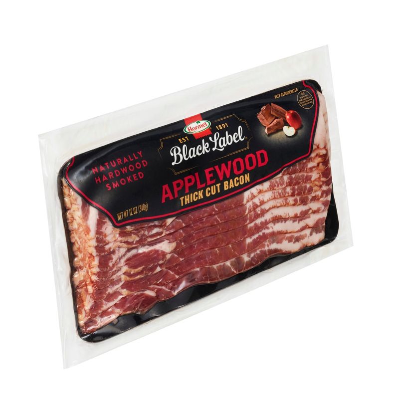 Hormel Black Label Applewood Smoked Thick Cut Bacon - 12oz, 4 of 12