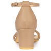 Allegra K Women's Chunky Heels Ankle Strap Braided Instep Strap Heel Sandals - 3 of 4