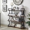 4 Tier Bookshelf, Bookcase Shelf With Metal Frame, 4 Open Shelf, Industrial Bookshelves Organizer, Corner Stand - 3 of 4