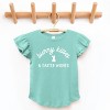 The Juniper Shop Bunny Kisses Easter Wishes Bunny Flutter Sleeve Tee - 2 of 4