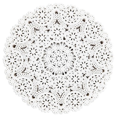 Juvale 300pcs Medallion White Round 10" Disposable Paper Doilies Lace for Art Craft Table Décor