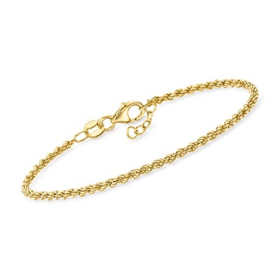 Pure Collection by Ross-Simons Italian 2mm 18kt Gold Vermeil Rope-Chain Bracelet